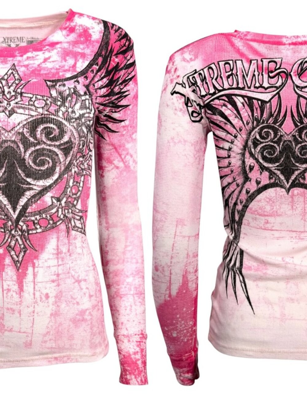 Xtreme Couture by Affliction Women's Long Sleeve Thermal Shirt Dealer - Picture 6 of 11